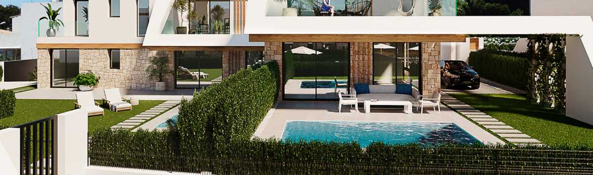 Bild zum Objekt: 128m² Villa zum Verkauf: 3 SZ, 3 Bäder, priv. Garten & G.-Pool