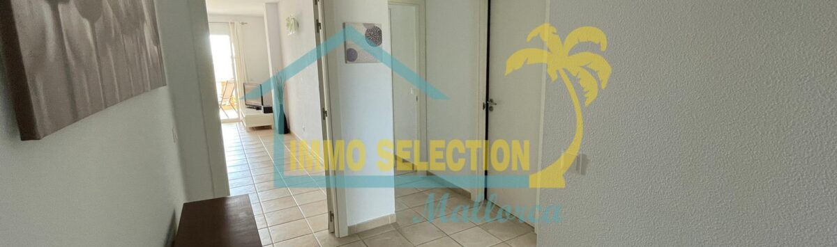 View of the property: Furnished 120m² apartment with 2 bedrooms, 2 bathrooms & guest pool for sale