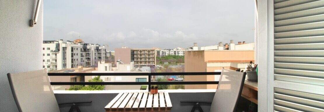 Blick von der Terrasse auf Palma