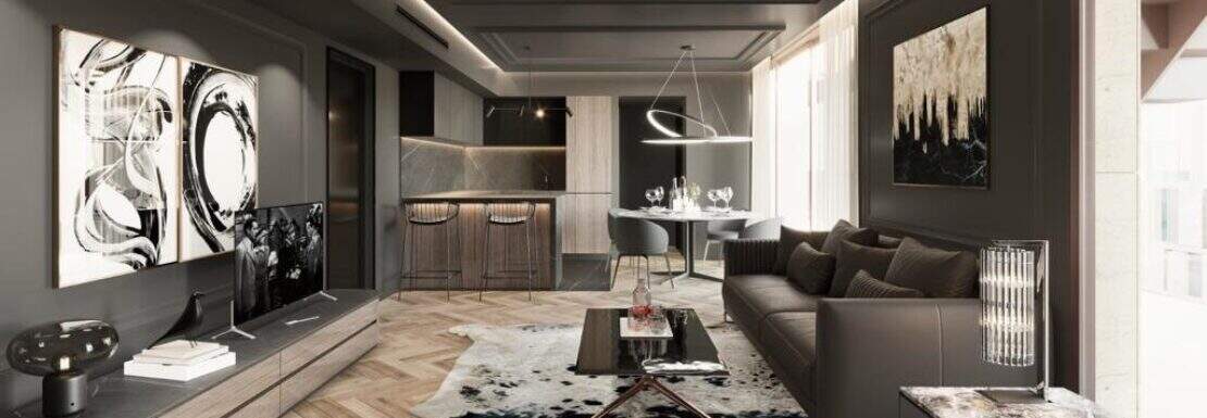 Roof terrace completely in gray