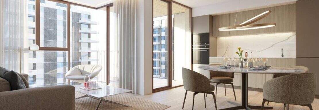 Living room with dining area