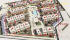 Lageplan der Neubauanlage in Sa Ràpita nahe Es Trenc mit 9 Gebäuden, Pool und zwei Bauphasen.