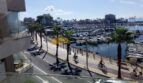 Hafenwohnung Palma: Blick auf Marina mit Yachten, Palmenpromenade und Radweg bei Sonnenschein