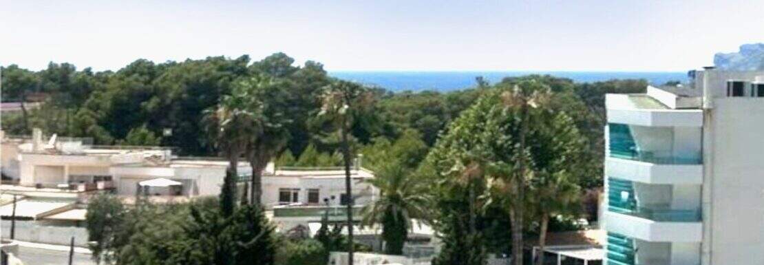 Blick auf das Meer von der Terrasse