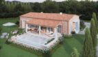 Neubau-Finca in Manacor mit Natursteinmauern, Terrakotta-Dach, überdachter Terrasse und privatem Pool