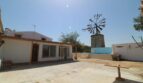 Finca Son Ferriol: Sonniger Innenhof mit Pool, Windmühle und mediterranem Landhaus