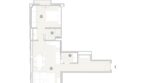 Grundriss eines Luxusapartments in Palma mit Wohnbereich, Schlafzimmer, Bad und Küche in L-Form.