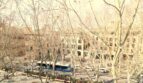 Vista desde el ático en el animado Paseo del Borne con plátanos desnudos, autobuses urbanos y edificios históricos en Palma.