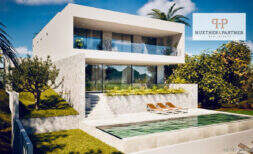 Exklusive Villa im Bau in Portals Nous, nur 100m vom Hafen und vom Strand entfernt