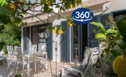 Chic first floor apartment with two terraces, private garden and underground parking space