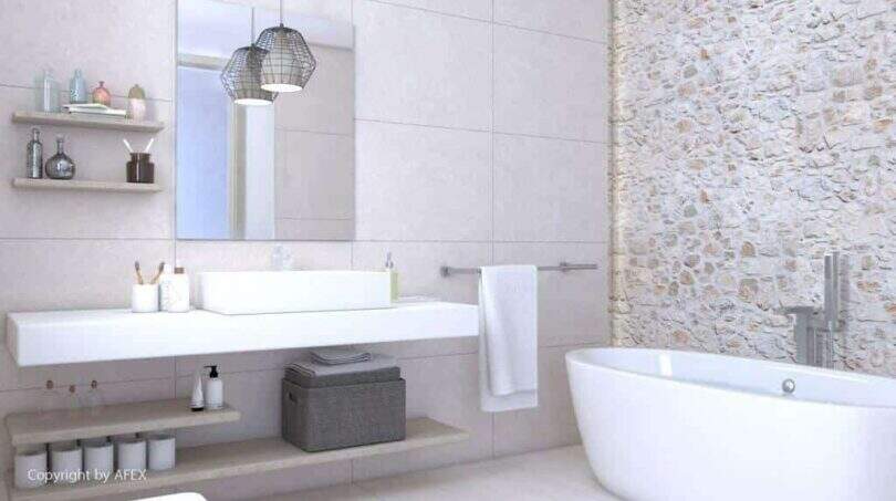 Luxusimmobilien Mallorca Finca 3D Badezimmer