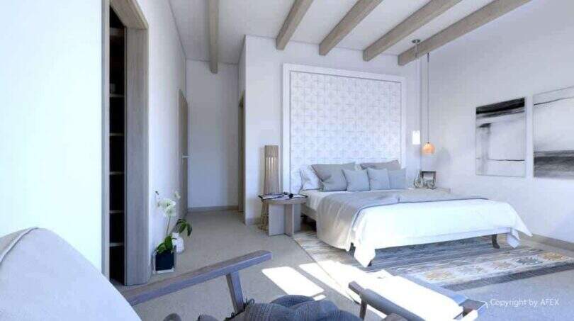 Luxusimmobilien Mallorca Finca 3D Schlafzimmer