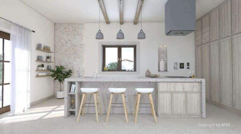 Luxusimmobilien Mallorca Finca 3D Küche