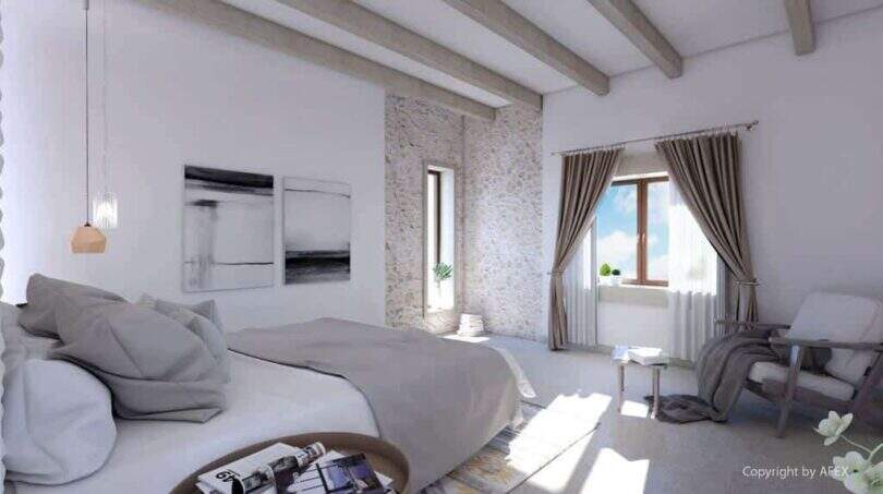 Luxusimmobilien Mallorca Finca 3D Schlafzimmer