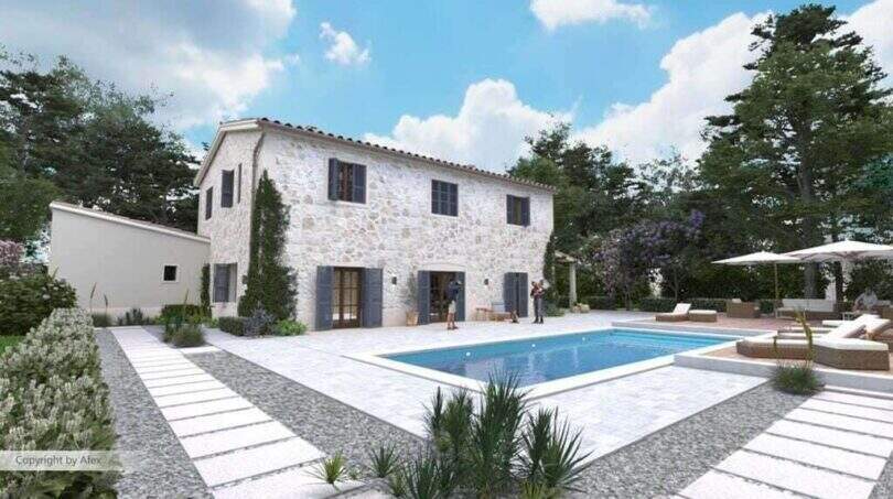 Luxusimmobilien Mallorca Finca 3D Render