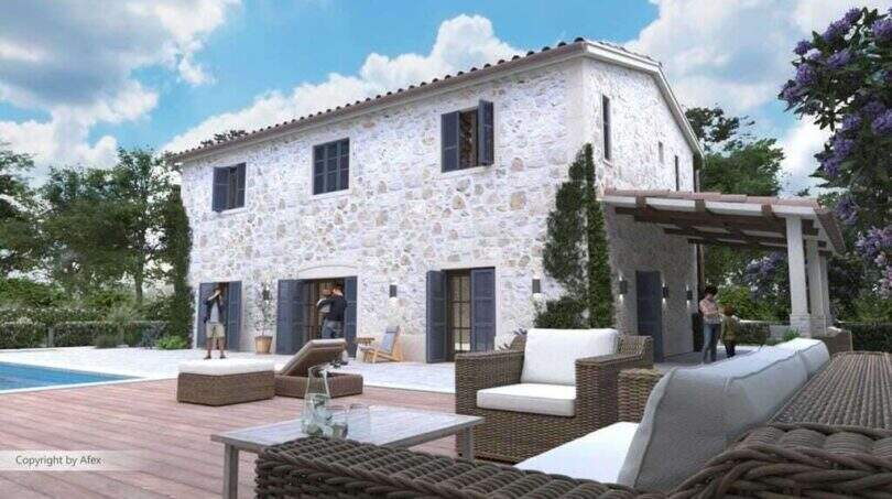 Luxusimmobilien Mallorca Finca 3D Render