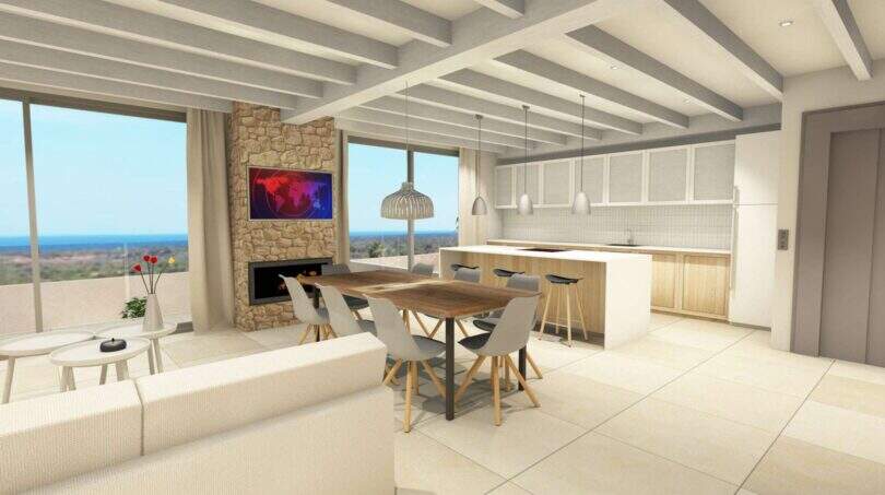 Neubauprojekt Stadthaus in Alqueria Blanca neben Santanyi