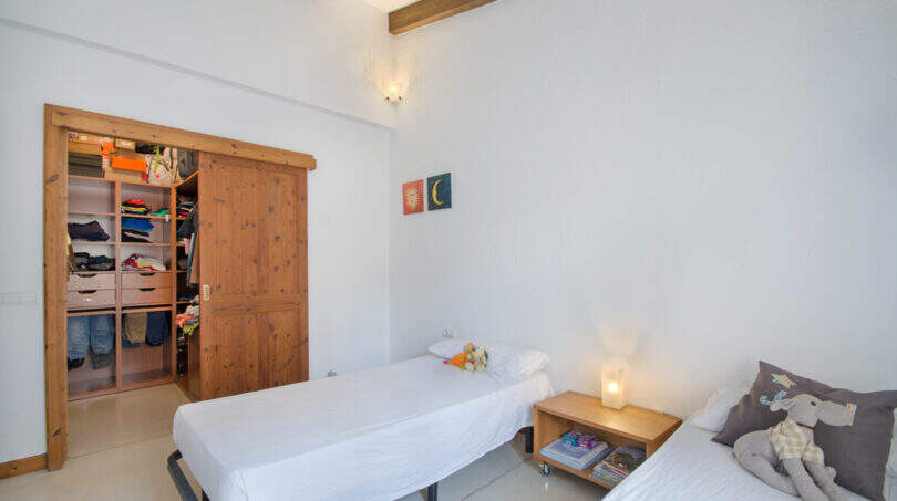 Bedroom with walk-in closet