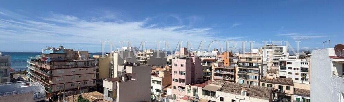 Bild zum Objekt: Penthouse mit 3 Zimmern, Bad, Meerblick & Terrasse zu mieten