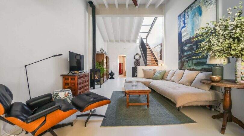 Design Möbel Wohnraum Kaminofen Mallorca