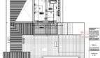 Architektonischer Grundriss Erste Etage der Finca in Ses Salines mit Pool, Terrassen und Wohnbereichen, M 1:50.
