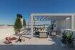 Sunny roof terrace with pergola, lounge area and play area in Porto Cristo