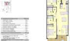 Grundriss Typ B1S: 2-Zimmer-Wohnung, 72 m² Nutzfläche, Terrasse 13,70 m², Küche, 2 Bäder.