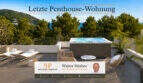 Penthouse Canyamel: Luxus-Dachterrasse mit Whirlpool, Sonnenliegen und Meerblick zwischen Pinien.