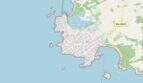 Mapa de la ciudad de Colonia de Sant Jordi con vista al mar, cerca de Ses Salines, Mallorca – Ubicación del apartamento a solo 80 m del mar.