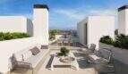 Sonnige Dachterrasse mit Lounge-Möbeln und Essbereich, Neubau-Chalet in Palma de Mallorca