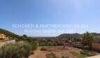 Panoramic view of Son Servera: Expansive landscape with sea view, hills and Mediterranean vegetation under blue sky.
