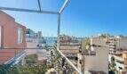 Dachterrasse des Penthouse mit Pergola und Meerblick über die Dächer der Playa de Palma