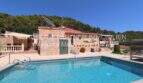 Finca Son Servera: Large pool with terrace, natural stone house and solar panels, surrounded by pine forest