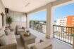 Geräumige Dachterrasse mit Loungemöbeln und Meerblick der 160 m² Wohnung in S'Arenal, Palma de Mallorca
