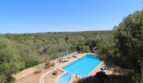 Rechteckiger Außenpool mit Liegestühlen, umgeben von mediterraner Natur, Villa Marratxí