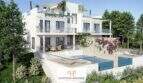 Moderne Neubau-Doppelhaushälfte in Cala d'Or mit Infinity-Pool, Terrasse und üppiger Begrünung