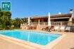 Finca Palma de Mallorca: Außenpool mit Sonnenliegen, Steinterrasse und mediterranem Landhaus mit ETV-Lizenz
