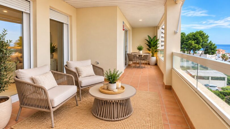 Meerblick-Terrasse mit durchdachtem Zonen-Konzept und hochwertiger Verglasung
