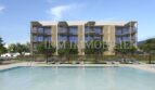 Moderna nueva construcción en Palmanova con piscina, jardín y balcones, vista externa del apartamento áticos