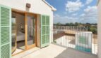 Roof terrace with balcony, pool view and elegant access to bedroom, luxury new build in Biniali